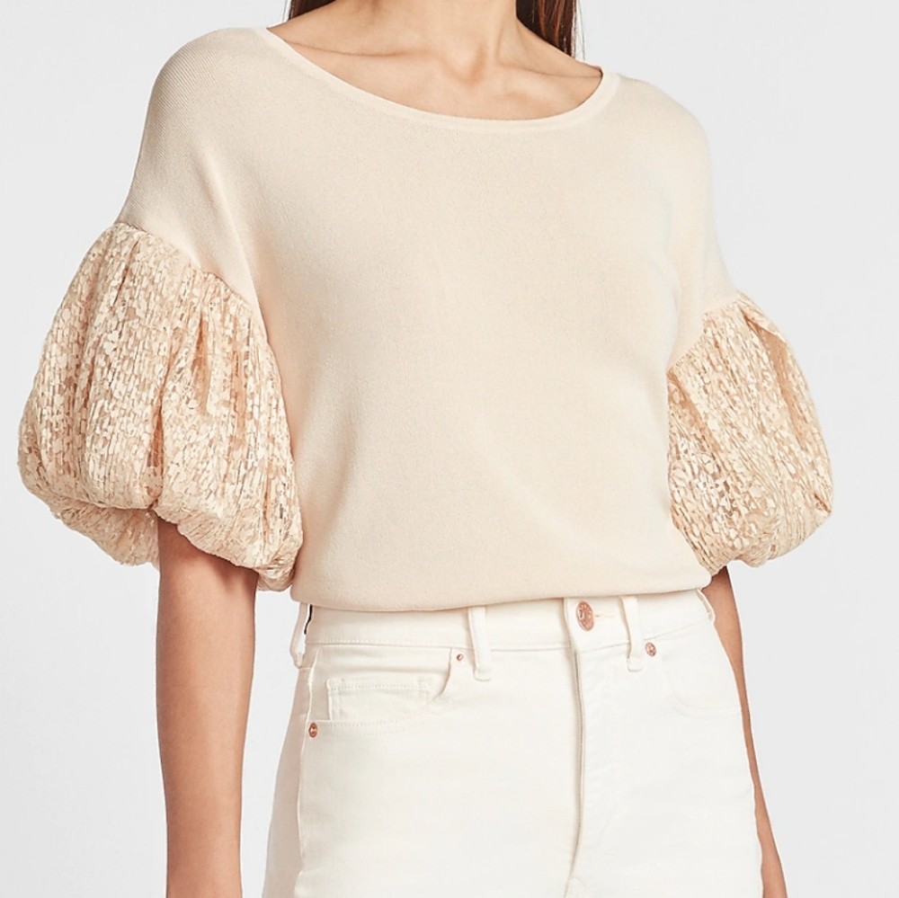 NWT Express lace short sleeve sweater